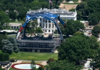 work continues ahead of the ufc event on june 14 including on the arena seen here on may 31 photo afp
