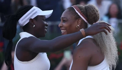 serena williams was been forced out of the queen s club doubles after victoria mboko s injury withdrawal photo afp