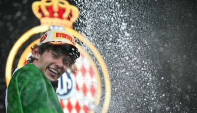kimi antonelli after his fifth win of the season at monaco photo afp