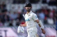new zealand s kane williamson walks off after losing his wicket to the bowling of england s josh tongue photo reuters