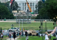 construction continues on a temporary arena that will host the ufc freedom 250 fight event in june on the south lawn of the white house in washington d c u s photo reuters