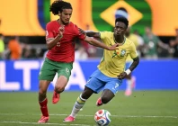 ayyoub bouaddi l looked at home in the morocco midfield on his world cup debut against five time champions brazil photo afp