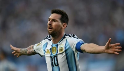 argentina forward lionel messi celebrates scoring against algeria in kansas city photo afp