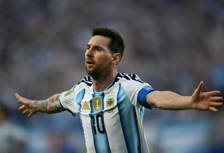 argentina forward lionel messi celebrates scoring against algeria in kansas city photo afp