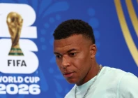 kylian mbappe at a press conference in philadelphia on sunday    he is set to win his 100th cap for france in monday s world cup clash with iraq photo afp