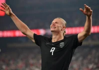 erling haaland has scored 24 goals in his last 12 competitive appearances for norway photo afp