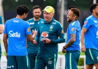 brazil were training ahead of their meeting against scotland in miami photo afp