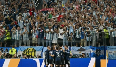 argentina celebrate midfielder giovani lo celso s goal photo afp