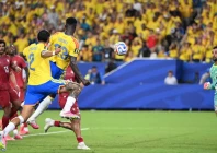 colombia s davinson sanchez had a goal ruled out for offside late on in the entertaining 0 0 draw with portugal photo afp