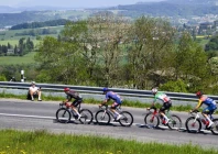 a stage of the route d occitanie in southern tarn in june 2022 was shortened to 36km after temperatures rose above 41c photo afp