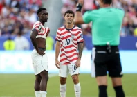 us forward folarin balogun s red card against bosnia herzegovina means he will miss the next world cup game against belgium photo afp
