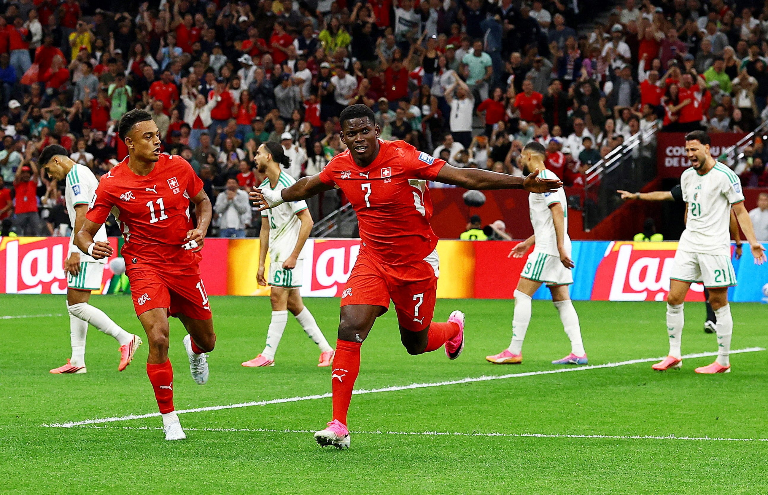 Switzerland beat Algeria 2-0 to reach World Cup last 16