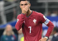 portugal captain cristiano ronaldo leaves the field after defeat to spain in the final world cup match of his career photo afp