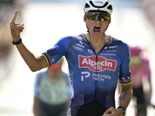 Van der Poel wins Tour de France stage nine