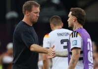 germany coach julian nagelsmann with defender david raumafter their defeat to paraguay at the 2026 world cup