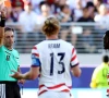 folarin balogun of the u s is shown a red card by referee raphael claus photo reuters