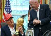 us president donald trump is set to present the fifa world cup trophy on sunday photo afp us president donald trump is set to present the fifa world cup trophy on sunday photo afp