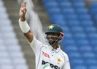 shan masood celebrated getting to three figures with three digits photo afp