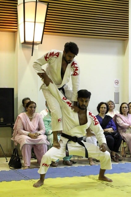 The event also featured a Jujitsu demonstration by young Pakistani athletes from the Jujutsu Organisation of Pakistan. PHOTO: SIHAM BASIR/EXPRESS