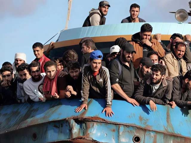 rescued refugees and migrants stand aboard a boat at the town of paleochora southwestern crete island on november 22 2022 following a rescue operation photo afp rescued refugees and migrants stand aboard a boat at the town of paleochora southwestern crete island on november 22 2022 following a rescue operation photo afp