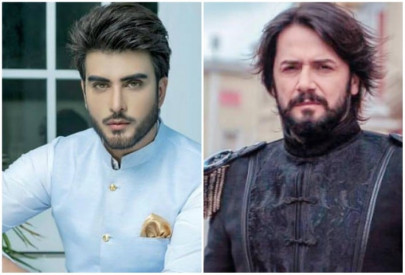 imran abbas bonds with dirili ertu rul star over a game of pool