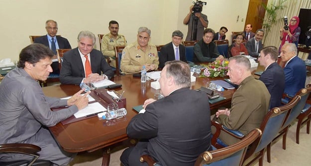 US Secretary of State Mr. Michael Pompeo calls on Prime Minister Imran Khan at PM Office Islamabad on 5th September, 2018 (2 Photos)