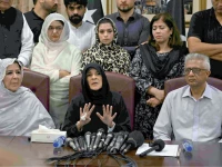 media talk sisters of ex pm imran khan address a news conference in islamabad photo afp