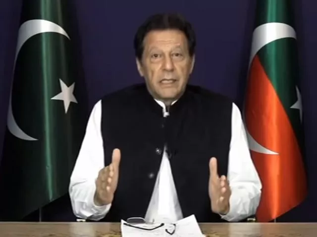former prime minister imran khan addressing party supporters from his residence in lahore s zaman park on may 24 2023 screengrab former prime minister imran khan addressing party supporters from his residence in lahore s zaman park on may 24 2023 screengrab