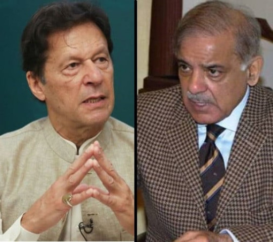 pakistan tehreek e insaf pti chief imran khan l and prime minister shehbaz sharif r photo file pakistan tehreek e insaf pti chief imran khan l and prime minister shehbaz sharif r photo file