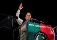 imran khan gestures as he addresses supporters during a rally in lahore on april 21 2022 photo reuters