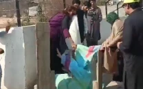 imran s sister noreen falls into under construction drain in rawalpindi