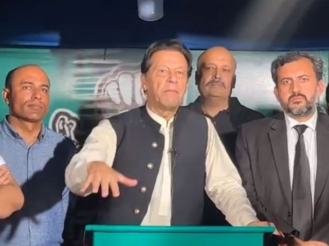 pakistan tehreek e insaf pti chairman imran khan speaking to reporters outside his zaman park residence in lahore on friday may 19 2023 pakistan tehreek e insaf pti chairman imran khan speaking to reporters outside his zaman park residence in lahore on friday may 19 2023