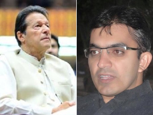 file photos of pm imran and mohsin dawar