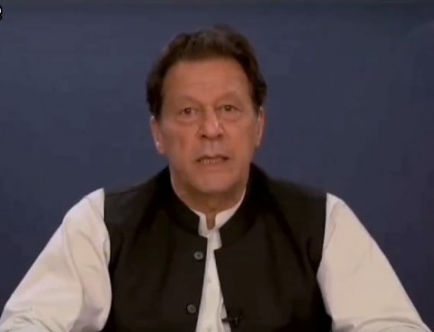 former prime minister imran khan delivers victory speech in his ai generated message screengrab former prime minister imran khan delivers victory speech in his ai generated message screengrab