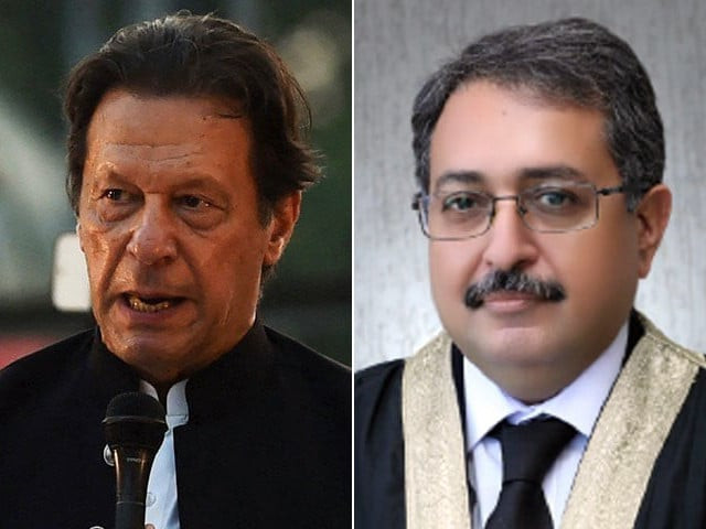 a collage of pti chairman imran khan and ihc chief justice aamer farooq a collage of pti chairman imran khan and ihc chief justice aamer farooq
