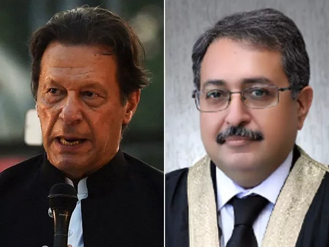 a collage of pti chairman imran khan and ihc chief justice aamer farooq a collage of pti chairman imran khan and ihc chief justice aamer farooq