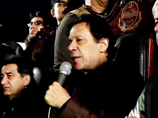 imran khan addressing pti s power show in rawalpindi on november 26 screengrab