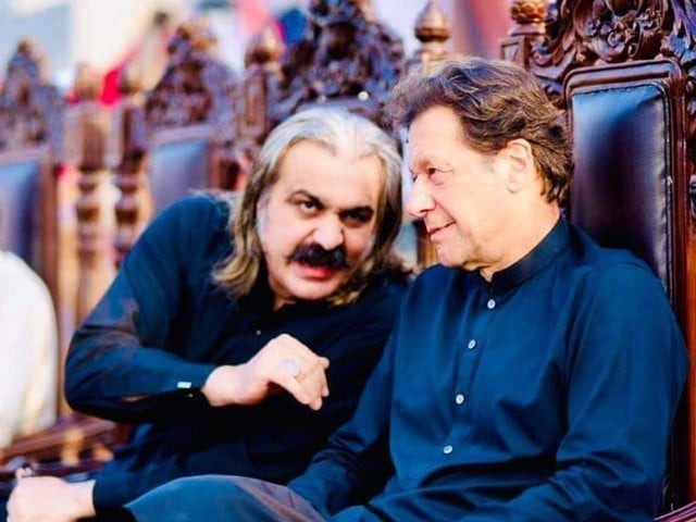 ali amin gandapur and imran khan photo file ali amin gandapur and imran khan photo file