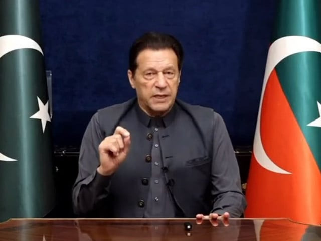 pti chief imran khan addressing supporters from his zaman park residence in lahore screengrab pti chief imran khan addressing supporters from his zaman park residence in lahore screengrab