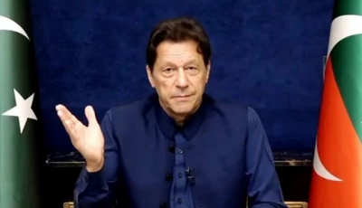 pti chairman imran khan is addressing his supporters via video link from his zaman park residence in lahore on wednesday march 22 2023 screengrab