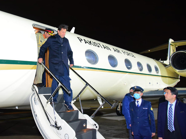 prime minister imran khan arrived in moscow on a two day official visit on feb 23 2022 photo pid