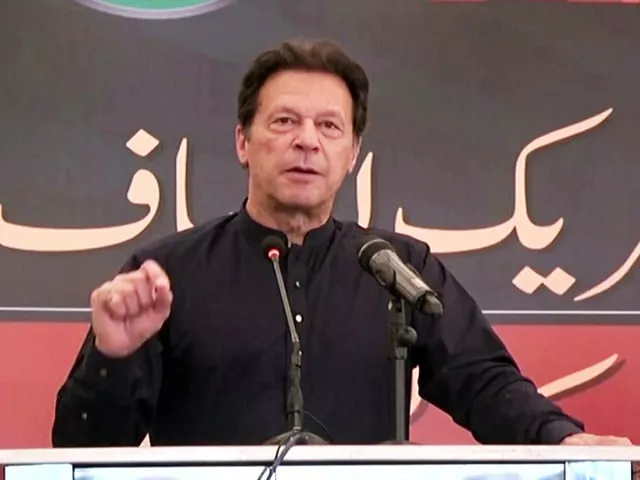 former prime minister imran khan addressing pti s national council meeting on june 8 2022 screengrab former prime minister imran khan addressing pti s national council meeting on june 8 2022 screengrab