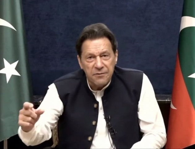 former prime minister imran khan addressing supporters from his residence in lahore s zaman park on march 11 2023 screengrab former prime minister imran khan addressing supporters from his residence in lahore s zaman park on march 11 2023 screengrab