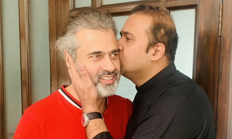 anchorperson imran riaz khan with his lawyer mian ashfaq photo mian ashfaq