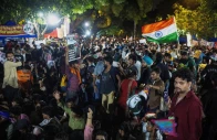 supporters of india s cockroach janta party shout slogans at a protest site a day after thousands of protesters marched toward parliament demanding the resignation of education minister dharmendra pradhan over examination paper leaks at jantar mantar in new delhi india july 21 2026 photo reuters