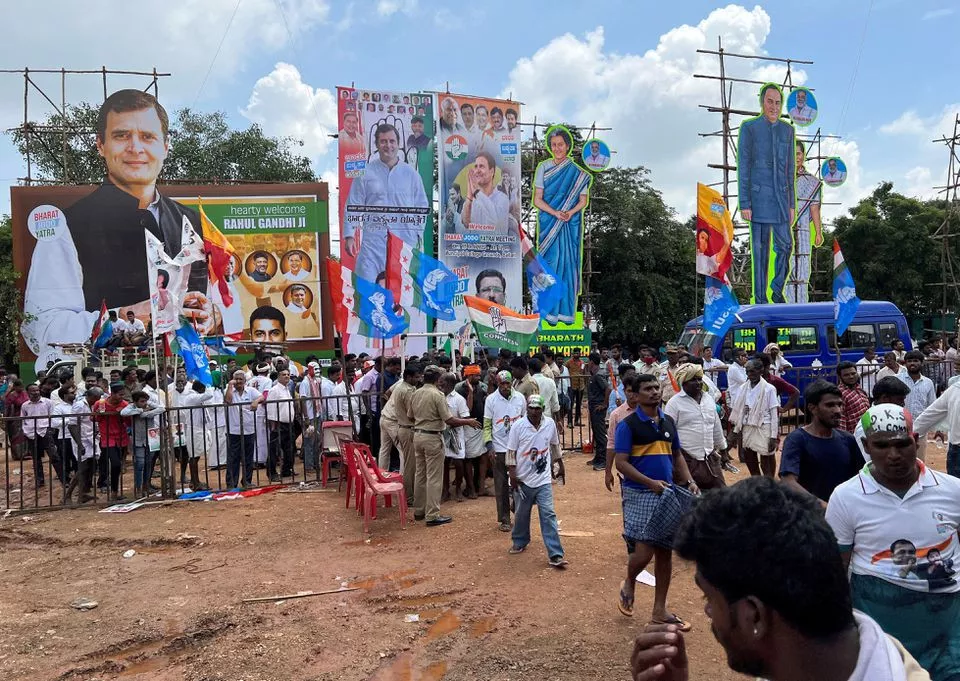 police frisk supporters of india s main opposition congress party as they arrive to attend a rally addressed by the party s leader rahul gandhi during his ongoing bharat jodo yatra unite india march in ballari in the state of karnataka india october 15 2022 photo reuters file police frisk supporters of india s main opposition congress party as they arrive to attend a rally addressed by the party s leader rahul gandhi during his ongoing bharat jodo yatra unite india march in ballari in the state of karnataka india october 15 2022 photo reuters file