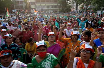vote count in five indian states begin amid pandemic vote count in five indian states begin amid pandemic
