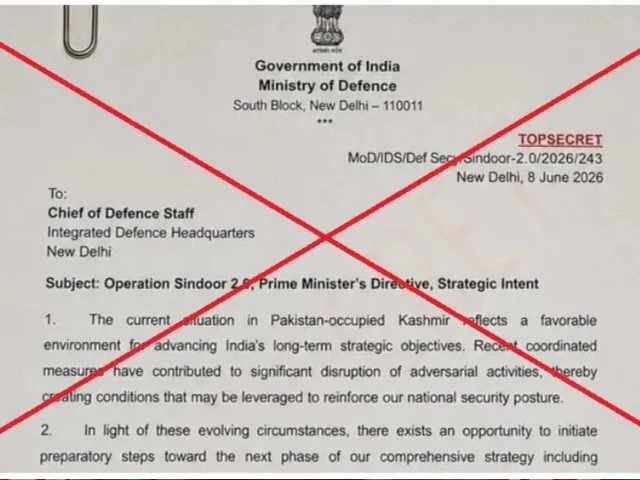 Fact-check: Viral Indian defence ministry document about Operation Sindoor 2.0 is AI-generated