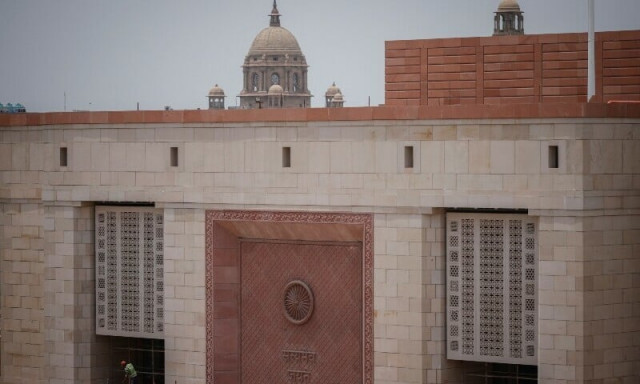 a labourer works at the under construction site of the new parliament building in new delhi india may 23 2023 photo reuters a labourer works at the under construction site of the new parliament building in new delhi india may 23 2023 photo reuters