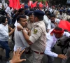 police personnel scuffle with protesters who crossed the barricades during a protest by the all india students association aisa demanding the resignation of india s chief election commissioner gyanesh kumar in patna india october 13 2026 reuters